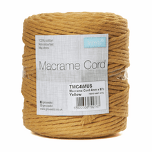 Load image into Gallery viewer, Macrame cord 87mtrs x 4mm Mustard