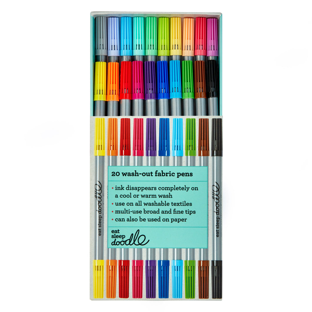 Colour & Learn 20 Washout Fabric Pens