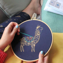 Load image into Gallery viewer, Llama embroidery kit
