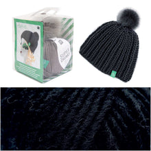 Load image into Gallery viewer, Knitting Hat Kit - Black