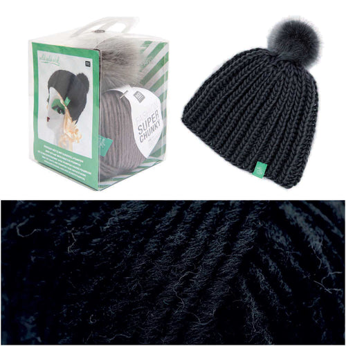 Knitting Hat Kit - Black