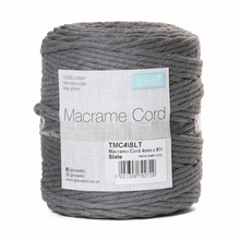 Load image into Gallery viewer, Macrame cord 87mtrs x 4mm Slate