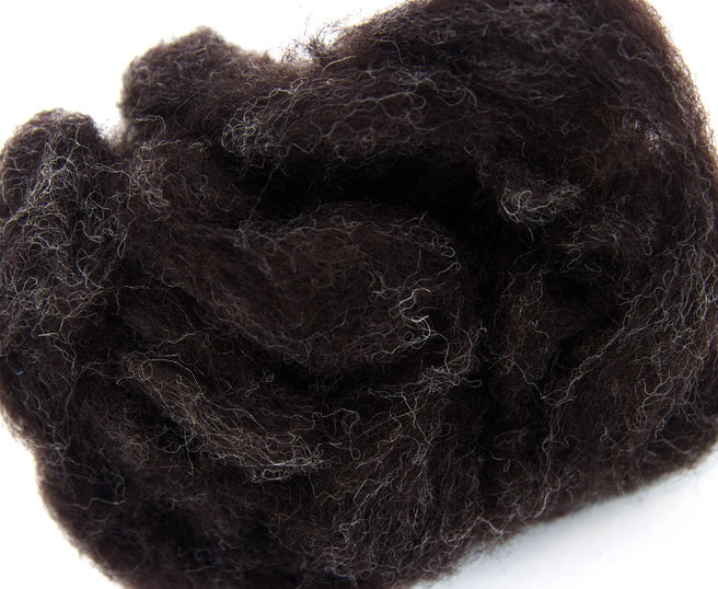 Carded animal coloured  wool for felting