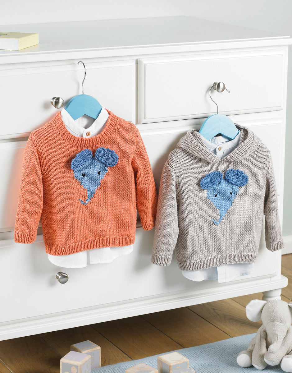 Snuggly Baby Bamboo DK - Elephant jumper knitting pattern