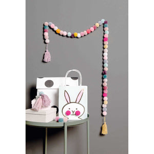 Yarn pompom set - pastels