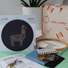 Load image into Gallery viewer, Llama embroidery kit