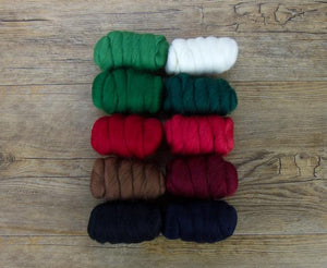 Christmas selection pack - Needle Felting Merino Wool