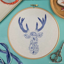 Load image into Gallery viewer, Paisley deer embroidery kit