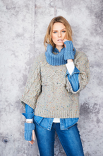 Load image into Gallery viewer, Ladies cable jumper Aran Pattern