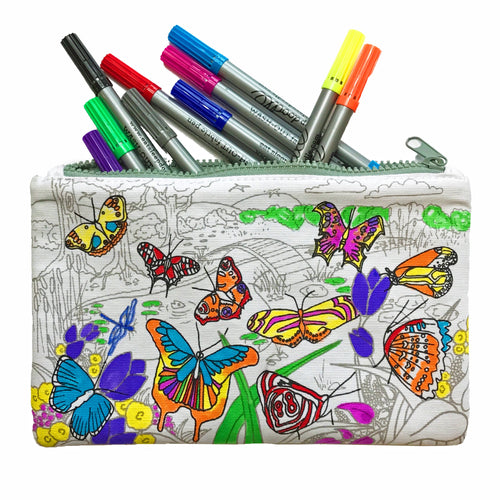 Colour & Learn Butterfly Pencil Case