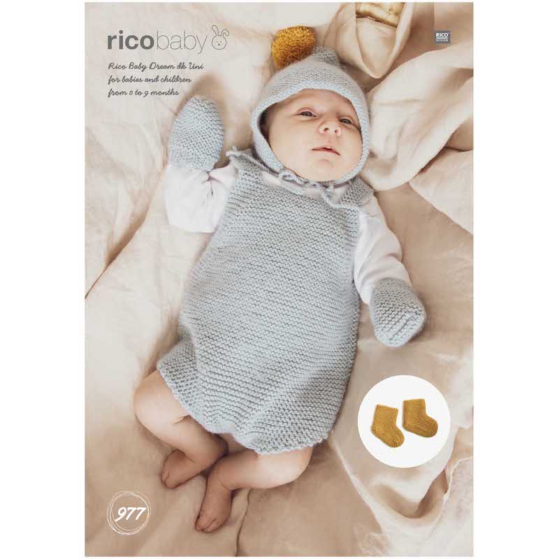 Romper, Hat, Socks and Gloves in Baby Dream Uni (DK) Pattern