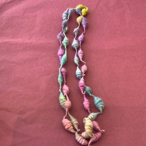 Merino wool and silk handmade necklaces