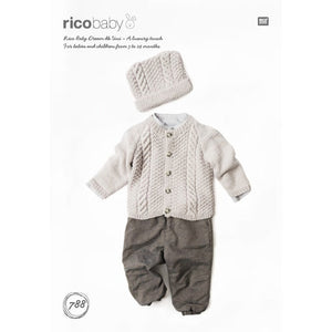 Cardigan and Hat in Rico Baby Dream DK Uni Pattern
