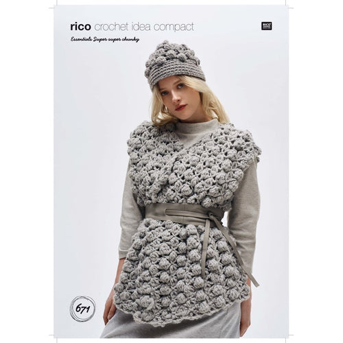 Vest and Hat in Rico Essentials Super Super Chunky Pattern