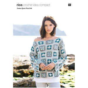 Ladies Sweater in Rico Creative Sport Print Pattern