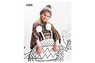 Children’s Poncho and Hat in Rico Creative Melange Chunky Pattern