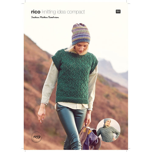 Women's Cardigan, Jumper and Top in Rico Fashion Modern Tweed Aran Pattern