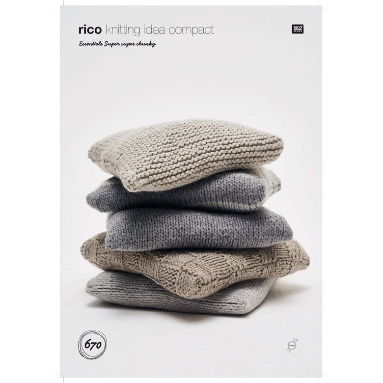 Cushions in Rico Essentials Super Super Chunky Pattern