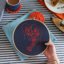 Load image into Gallery viewer, Lobster embroidery kit